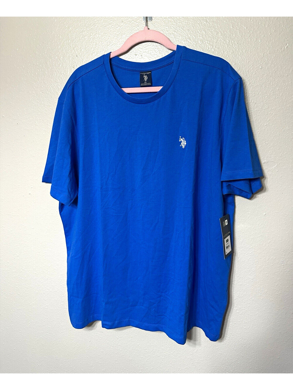 U.S. Polo Assn Mens XL T-Shirt Blue Hill Crew Neck Short Sleeve Logo NWT